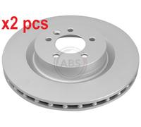 X2 PCS L&R SIDES FITS LAND ROVER DISCOVERY IV 3.0 4X4 BRAKE DISC 17720 A.B.S.