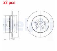 X2 PCS L&R SIDES FITS LEXUS CT 200H BRAKE DISC BG4201C DELPHI