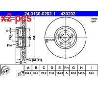 ATE 24.0130-0202.1 Brake disc