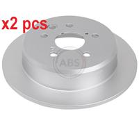 2x Brake disc solid 17915 A.B.S. for LEXUS IS II IS C IS III