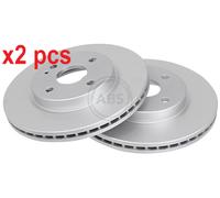 2x Original A.B.S. Brake Disc 17938 for Mazda