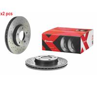 X2 PCS L&R SIDES FITS MAZDA 3 SALOON 1.6 BRAKE DISC 09.9464.2X BREMBO