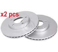 X2 PCS L&R SIDES FITS MAZDA 3 SALOON 1.6 BRAKE DISC 17636 A.B.S.