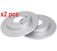 Rear Set 2x Brake Discs A.B.S. 17638 for Mazda 3 (08-14)