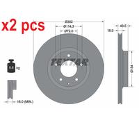 X2 PCS L&R SIDES FITS MAZDA RX-8 1.3 BRAKE DISC 92174503 TEXTAR