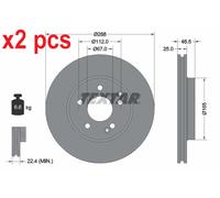 X2 PCS L&R SIDES FITS MERCEDES-BENZ C-CLASS C 180 BRAKE DISC 92105905 TEXTAR