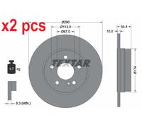 X2 PCS L&R SIDES FITS MERCEDES-BENZ C-CLASS C 36 AMG BRAKE DISC 92072703 TEXTAR