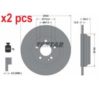 X2 PCS L&R SIDES FITS MERCEDES-BENZ EQV EQV 300 BRAKE DISC 92272703 TEXTAR