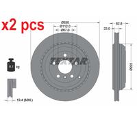 X2 PCS L&R SIDES FITS MERCEDES-BENZ GL-CLASS GL 450 BRAKE DISC 92150903 TEXTAR