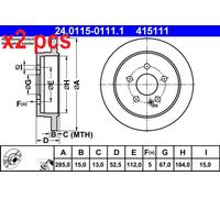 ATE 24.0115-0111.1 Brake disc