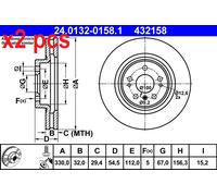 Brake Disc MERCEDES-BENZ M-CLASS ML 350 4-matic 24.0132-0158.1