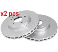 X2 PCS L&R SIDES FITS MERCEDES-BENZ MARCO POLO CAMPER BRAKE DISC 17569 A.B.S.