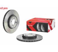 X2 PCS L&R SIDES FITS MINI MINI ONE BRAKE DISC 09.A047.3X BREMBO