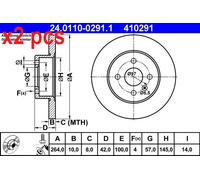 Rear Brake Disc Opel Vauxhall:COMBO,Mk II 2,CORSA C,ASTRA H,TOUR Mk II 2 569116