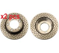 X2 PCS L&R SIDES FITS PORSCHE 911 3.4 CARRERA BRAKE DISC DF6337S TRW