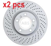 X2 PCS L&R SIDES FITS PORSCHE 911 3.6 TURBO BRAKE DISC 18136 A.B.S.