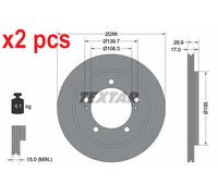 X2 PCS L&R SIDES FITS SUZUKI GRAND VITARA I 1.6 4X4 BRAKE DISC 92136800 TEXTAR