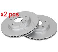 2x Brake disc Vented 18102 A.B.S. for SUZUKI SX4 Saloon SX4