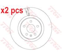 X2 PCS L&R SIDES FITS TESLA MODEL S 60 BRAKE DISC DF6700S TRW