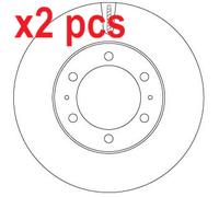 X2 PCS L&R SIDES FITS TOYOTA 4 RUNNER IV 4.7 BRAKE DISC DF7827S TRW