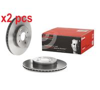 X2 PCS L&R SIDES FITS TOYOTA BB I 1.5 BRAKE DISC 09854511 BREMBO