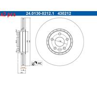 Brake disc ATE 24.0130-0212.1 for VOLVO XC60 I SUV (156) 2.0 2009-2012