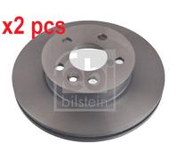 X2 PCS L&R SIDES FRONT 08072 BRAKE DISC FEBI BILSTEIN