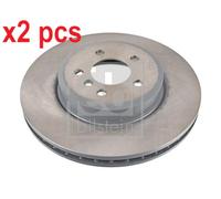 X2 PCS L&R SIDES FRONT 105723 BRAKE DISC FEBI BILSTEIN