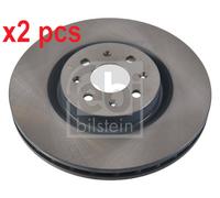 X2 PCS L&R SIDES FRONT 106491 BRAKE DISC FEBI BILSTEIN