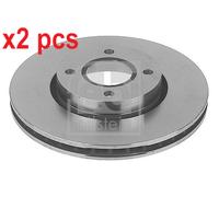 X2 PCS L&R SIDES FRONT 10706 BRAKE DISC FEBI BILSTEIN