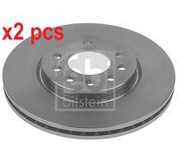 X2 PCS L&R SIDES FRONT 10745 BRAKE DISC FEBI BILSTEIN