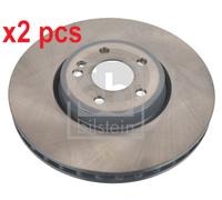 X2 PCS L&R SIDES FRONT 107515 BRAKE DISC FEBI BILSTEIN