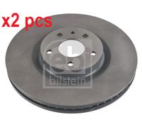 X2 PCS L&R SIDES FRONT 107728 BRAKE DISC FEBI BILSTEIN