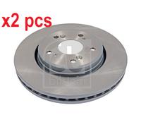 X2 PCS L&R SIDES FRONT 108395 BRAKE DISC FEBI BILSTEIN