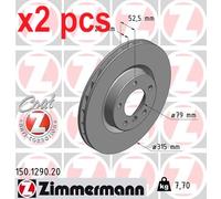 ZIMMERMANN 150.1290.20 Brake disc