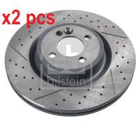 X2 PCS L&R SIDES FRONT 170109 BRAKE DISC FEBI BILSTEIN