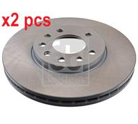 X2 PCS L&R SIDES FRONT 17211 BRAKE DISC FEBI BILSTEIN