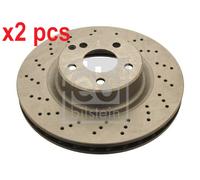 X2 PCS L&R SIDES FRONT 21086 BRAKE DISC FEBI BILSTEIN