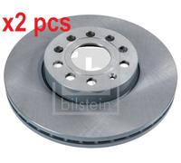 X2 PCS L&R SIDES FRONT 22902 BRAKE DISC FEBI BILSTEIN