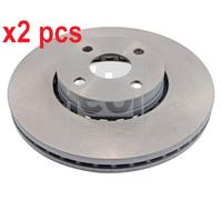 X2 PCS L&R SIDES FRONT 26069 BRAKE DISC FEBI BILSTEIN
