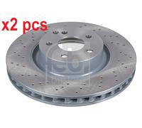 X2 PCS L&R SIDES FRONT 26407 BRAKE DISC FEBI BILSTEIN