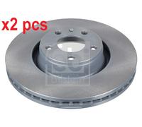X2 PCS L&R SIDES FRONT 26647 BRAKE DISC FEBI BILSTEIN