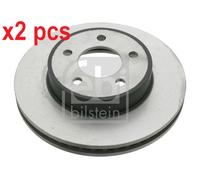 X2 PCS L&R SIDES FRONT 28176 BRAKE DISC FEBI BILSTEIN