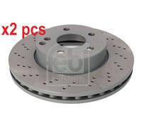 X2 PCS L&R SIDES FRONT 30552 BRAKE DISC FEBI BILSTEIN