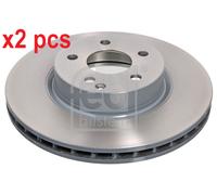 X2 PCS L&R SIDES FRONT 30598 BRAKE DISC FEBI BILSTEIN