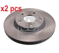 X2 PCS L&R SIDES FRONT 31399 BRAKE DISC FEBI BILSTEIN