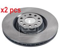 X2 PCS L&R SIDES FRONT 34254 BRAKE DISC FEBI BILSTEIN