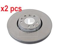 X2 PCS L&R SIDES FRONT 36621 BRAKE DISC FEBI BILSTEIN