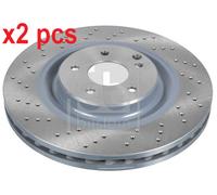 X2 PCS L&R SIDES FRONT 37516 BRAKE DISC FEBI BILSTEIN