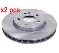 X2 PCS L&R SIDES FRONT 43861 BRAKE DISC FEBI BILSTEIN